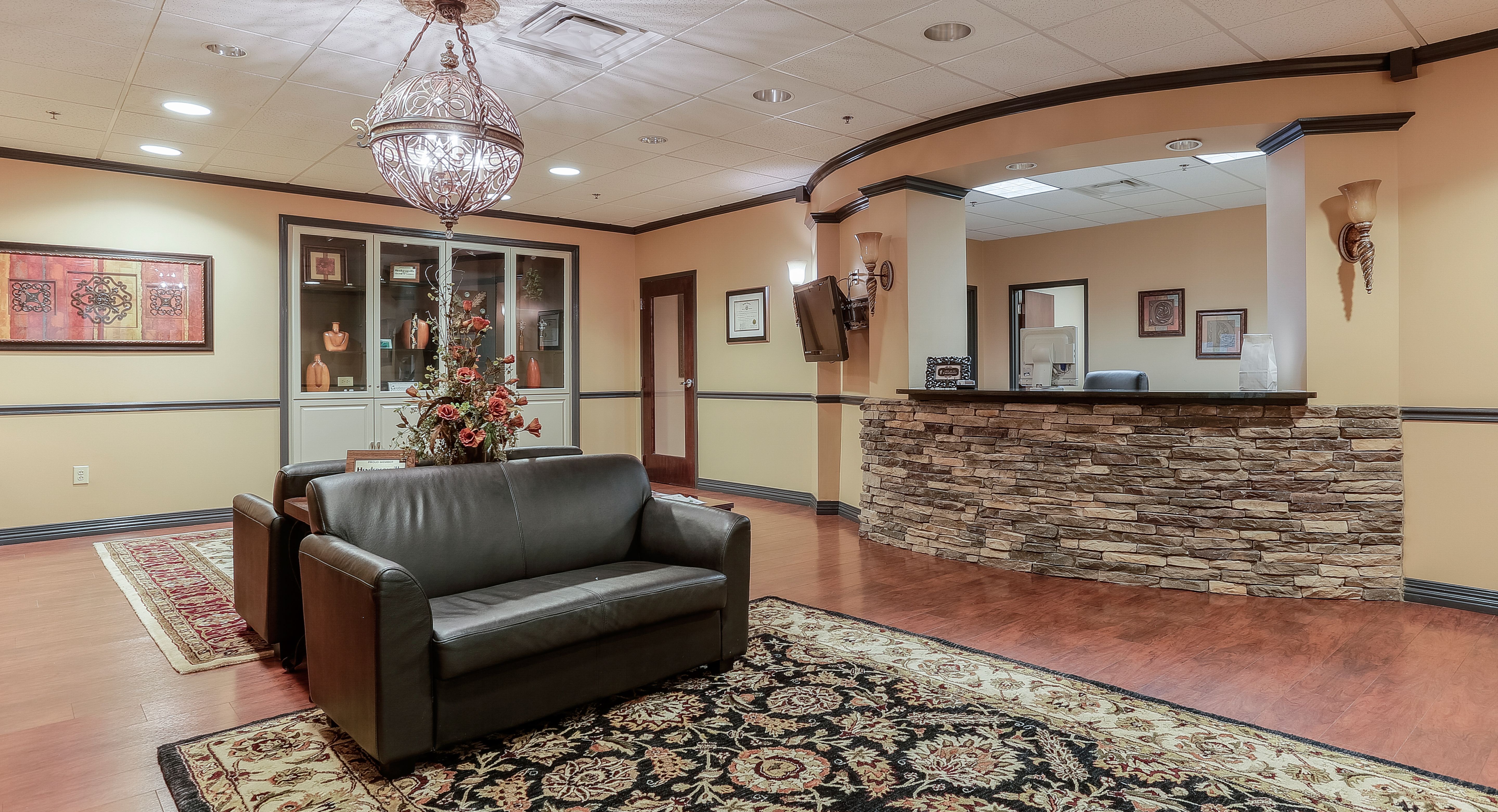 Reception area at Carlin Dental.